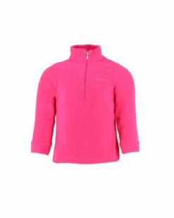 BRUGI - Pile da bambino fucsia con mezza zip frontale