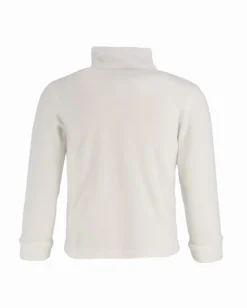 BRUGI - Pile da ragazzo bianco con mezza zip frontale
