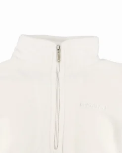BRUGI - Pile da ragazzo bianco con mezza zip frontale
