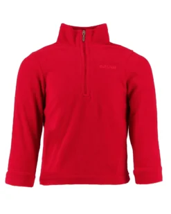 BRUGI - Pile da ragazzo rosso con mezza zip frontale