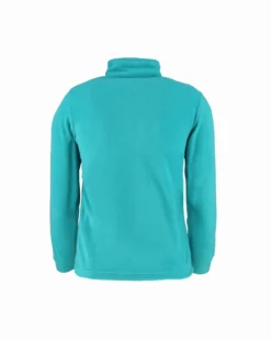 BRUGI - Pile da ragazzo turchese con mezza zip frontale