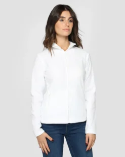 BRUGI - PILE FULL ZIP DONNA BIANCO, 9GZB-TZ17-010