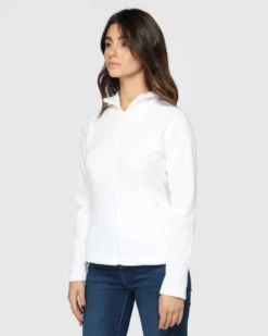 BRUGI - PILE FULL ZIP DONNA BIANCO, 9GZB-TZ17-010