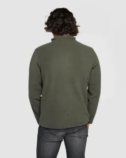BRUGI - PILE FULL ZIP UOMO VERDE SCURO, 9GZA-TZ17-727