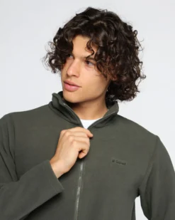 BRUGI - PILE FULL ZIP UOMO VERDE SCURO, 9GZA-TZ17-727