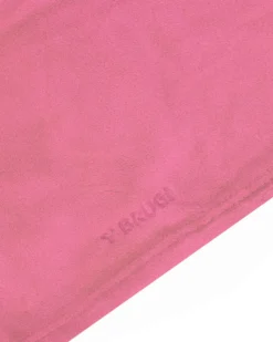 BRUGI - SALDACOLLO ROSA IN PELLICCIA ECOLOGICA CON RICAMO LOGO NELLA PARTE CENTRALE