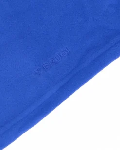 BRUGI - Scaldacollo in pile da uomo blu con coulisse regolabile