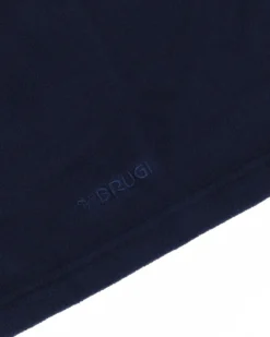 BRUGI - Scaldacollo in pile da uomo blu scuro con coulisse regolabile