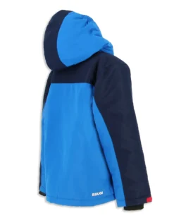 BRUGI - Tuta da sci bambino blu impermeabile traspirante idrorepellente antivento