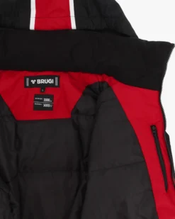 BRUGI - TUTA DA SCI UOMO ROSSA, NERA E GRIGIA 3000, 9GP4-T54T