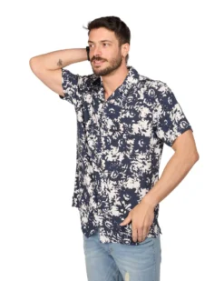 CAMICIA MEZZA MANICA FANTASIA COLLO SCIA