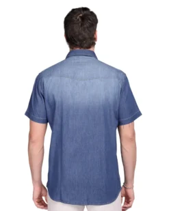 CAMICIA MEZZA MANICA JEANS SABB CHIARO