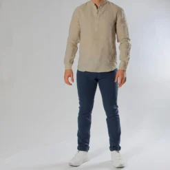 CAMICIA ML SERAFINO LINO TINTO IN CAPO