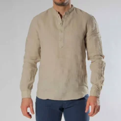 CAMICIA ML SERAFINO LINO TINTO IN CAPO