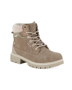 CANGURO - Scarponcino beige con lacci