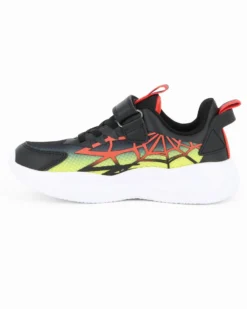 CANGURO - Sneakers arancione e nera da bambino con strappo, numerata 29/35