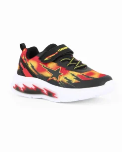 CANGURO - Sneakers rossa e nera da bambino con strappo, numerata 29/35