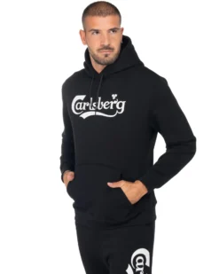 CARLSBERG - UOMO FELPA CON CAPPUCCIO