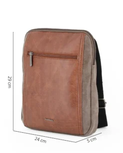 CARRERA - Borsello cognac con tasca frontale