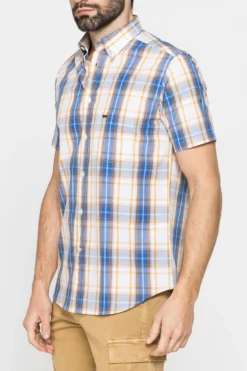 CARRERA - Camicia manica corta botton down con taschino