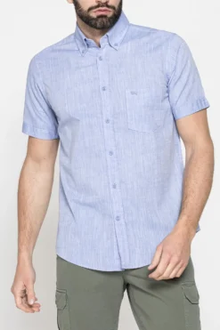CARRERA - CAMICIA MANICA CORTA COLLO BOTTON DOWN TESSUTO MALFILE' CON  1TASCHINO