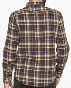 CARRERA - CAMICIA SCOZZESE IN FLANELLA LEGGERA CON PREGIATO FILATO MELANGE
