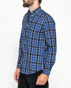 CARRERA - CAMICIA UOMO FANTASIA SCOZZESE TINTO FILO CON COLLO BUTTON-DOWN