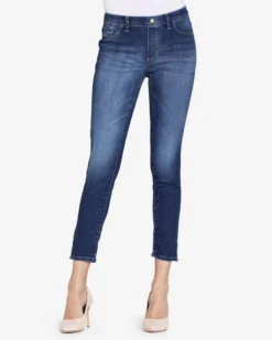 CARRERA - DONNA LEGGINGS JEANS DENIM SUPER STRETCH CON ZIP ALLA CAVIGLIA- CAPRI