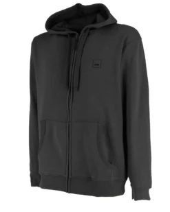CARRERA - FELPA CON ZIP INTERA E CAPPUCCIO GRIGIO SCURO DA UOMO