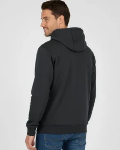 CARRERA - FELPA CON ZIP INTERA E CAPPUCCIO GRIGIO SCURO DA UOMO