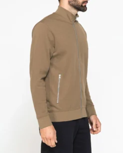 CARRERA - FELPA FULL ZIP BEIGE IN PIQUET DA UOMO