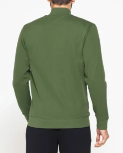 CARRERA - FELPA FULL ZIP VERDE CHIARO IN PIQUET DA UOMO