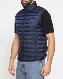 CARRERA - Gilet 100 grammi in tessuto ripstop blu da uomo