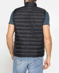 CARRERA - Gilet 100 grammi in tessuto ripstop nero da uomo
