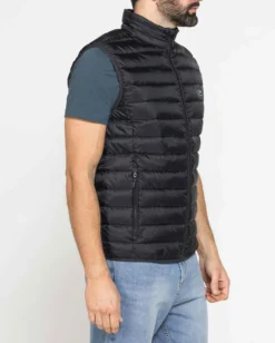 CARRERA - Gilet 100 grammi in tessuto ripstop nero da uomo