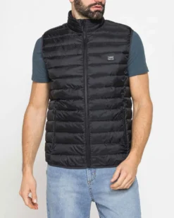 CARRERA - Gilet 100 grammi in tessuto ripstop nero da uomo