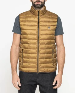 CARRERA - Gilet 100 grammi in tessuto ripstop ocra da uomo
