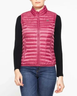 CARRERA - Gilet 100 grammi ultralight in tessuto ripstop fuxia da donna