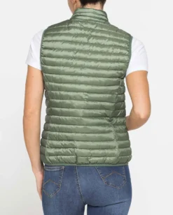 CARRERA - Gilet 100 grammi ultralight in tessuto ripstop verde salvia da donna