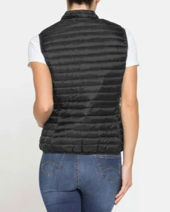 CARRERA - Gilet 100 grammi ultralight in tessuto ripstop nero da donna