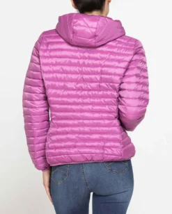 CARRERA - Giubbino 100 grammi con cappuccio in tessuto ripstop fuxia da donna