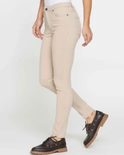 CARRERA - LEGG-JEANS BEIGE DONNA 5 tasche con zip