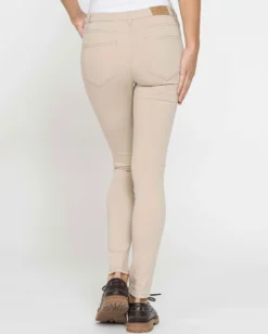 CARRERA - LEGG-JEANS BEIGE DONNA 5 tasche con zip