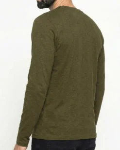 CARRERA - MAGLIA A MANICA LUNGA VERDE DA UOMO