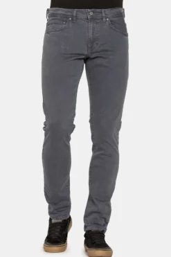 CARRERA - PANTALONE ANTRACITE DA UOMO IN BULL DENIM SLIM FIT CON TINUTRA OLD