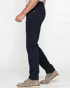 CARRERA - PANTALONE BLU 5 TASCHE  SMERIGLIATO IN PESANTE GABARDINA DI COTONE