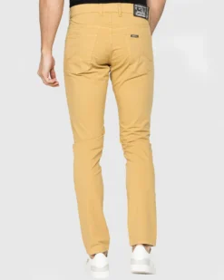 CARRERA - Pantalone da uomo slim fit giallo in cotone elasticizzato
