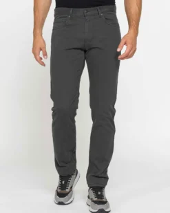 CARRERA - Pantalone grigio 5 tasche in pesante gabardina di cotone
