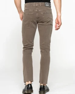 CARRERA - PANTALONE MARRONE DA UOMO IN BULL DENIM SLIM FIT CON TINUTRA OLD