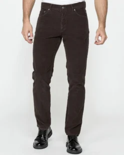 CARRERA - PANTALONE MARRONE 5TASCHE IN VELLUTO 1000 RIGHE STRETCH